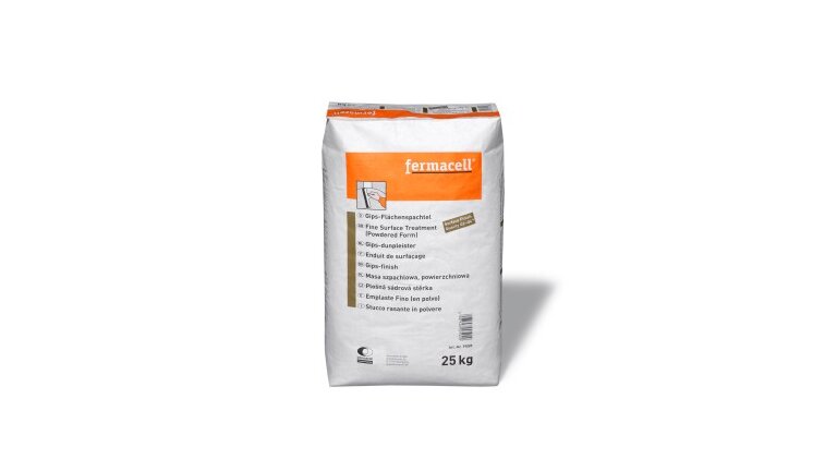 Gips-Flächenspachtel, im Sack verpackt, 25kg, stehend